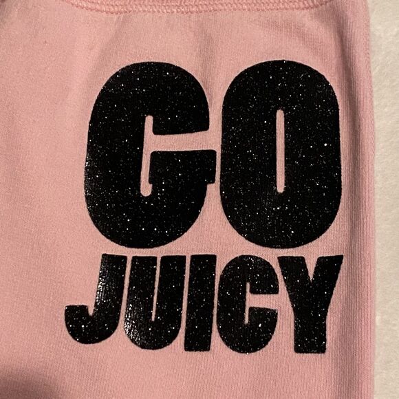 Vintage Juicy Couture Track Suit Pink Black Glitter Fits Size Small - Picture 16 of 16